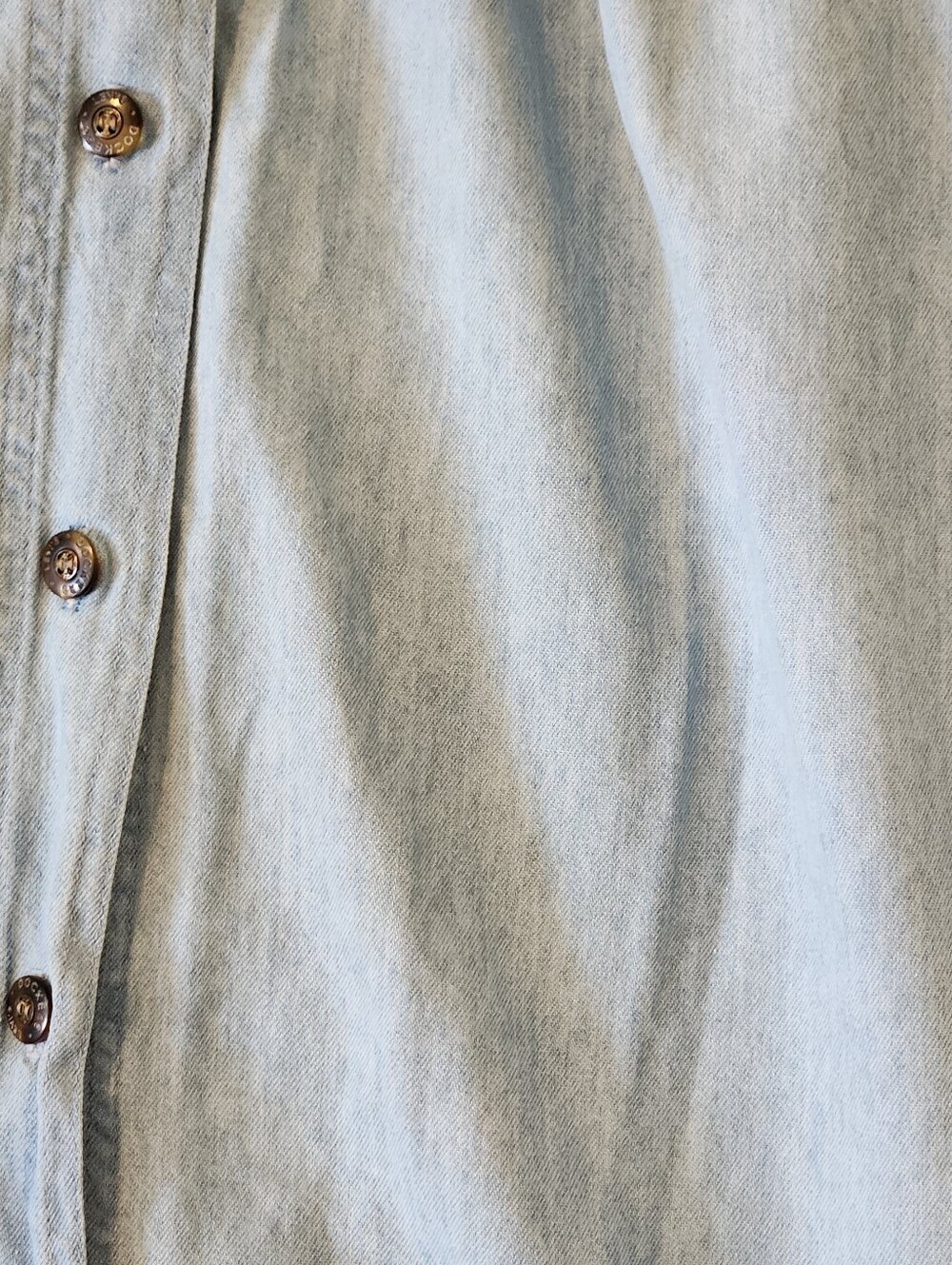 Vintage 1980s Levi’s Dockers 100% Cotton Chambray Midi Skirt - Picture 14 of 16
